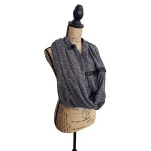 Lululemon vinyasa infinity circle scarf black white wrap heathered one size